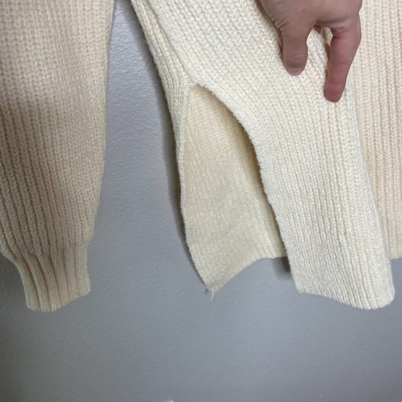 Free People Eleven Sweater in Cream Size XS New OB870945 Turtleneck Tunic - Picture 4 of 12